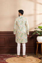 Multy Art Silk Digital Printed, Embroidery Work Kurta Set - Mahotsav | Grocsy