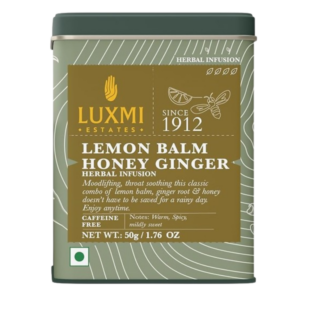 Luxmi Estates Lemon Balm Honey Ginger Herbal Infusion | Grocsy