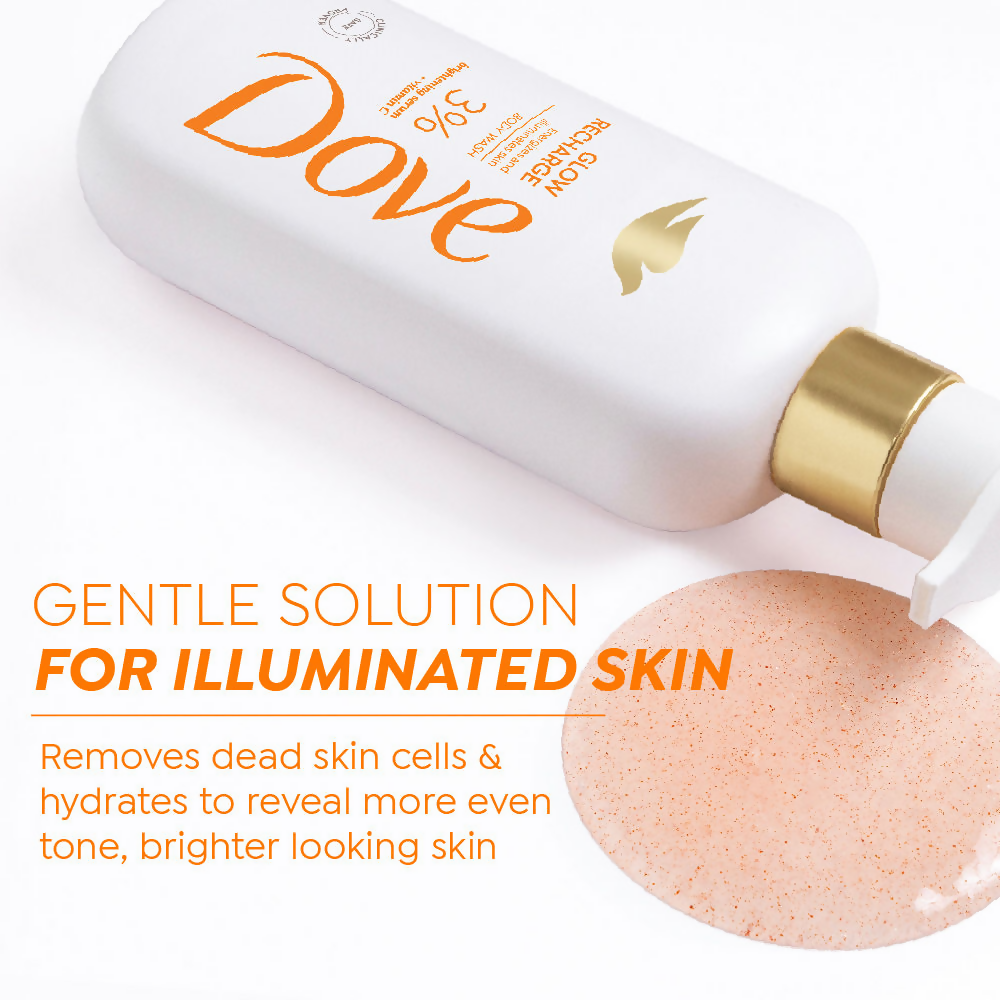 Dove Glow Recharge Exfoliating Serum Body Wash with 3% Brightening Serum + Vitamin C | Grocsy
