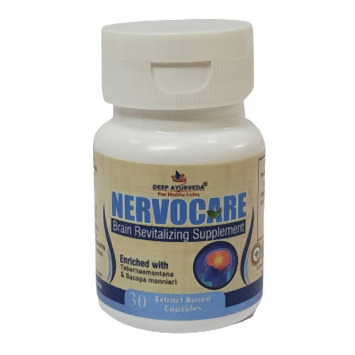 Deep Ayurveda Nervocare 500mg Veg Capsules | Grocsy