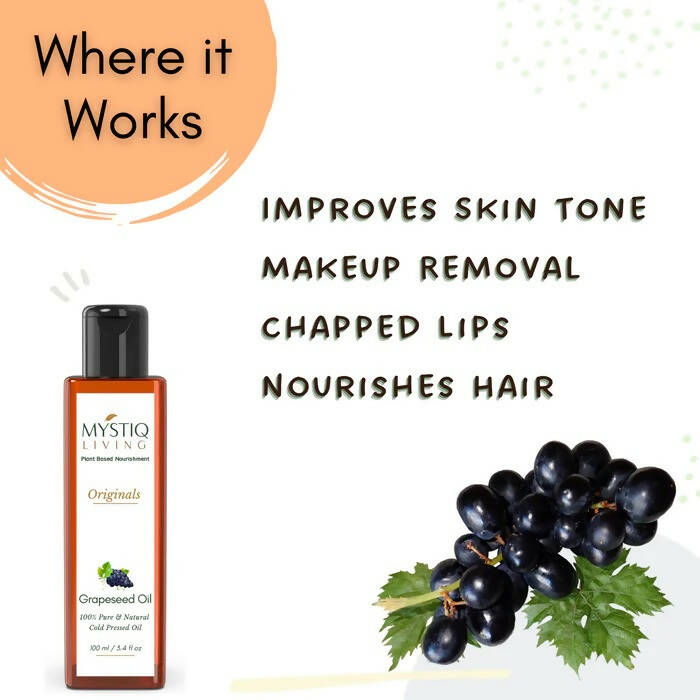 Mystiq Living Originals Grapeseed Oil | Grocsy