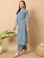 FIORRA Women's Wine Cotton Straight Kurta Set | Grocsy