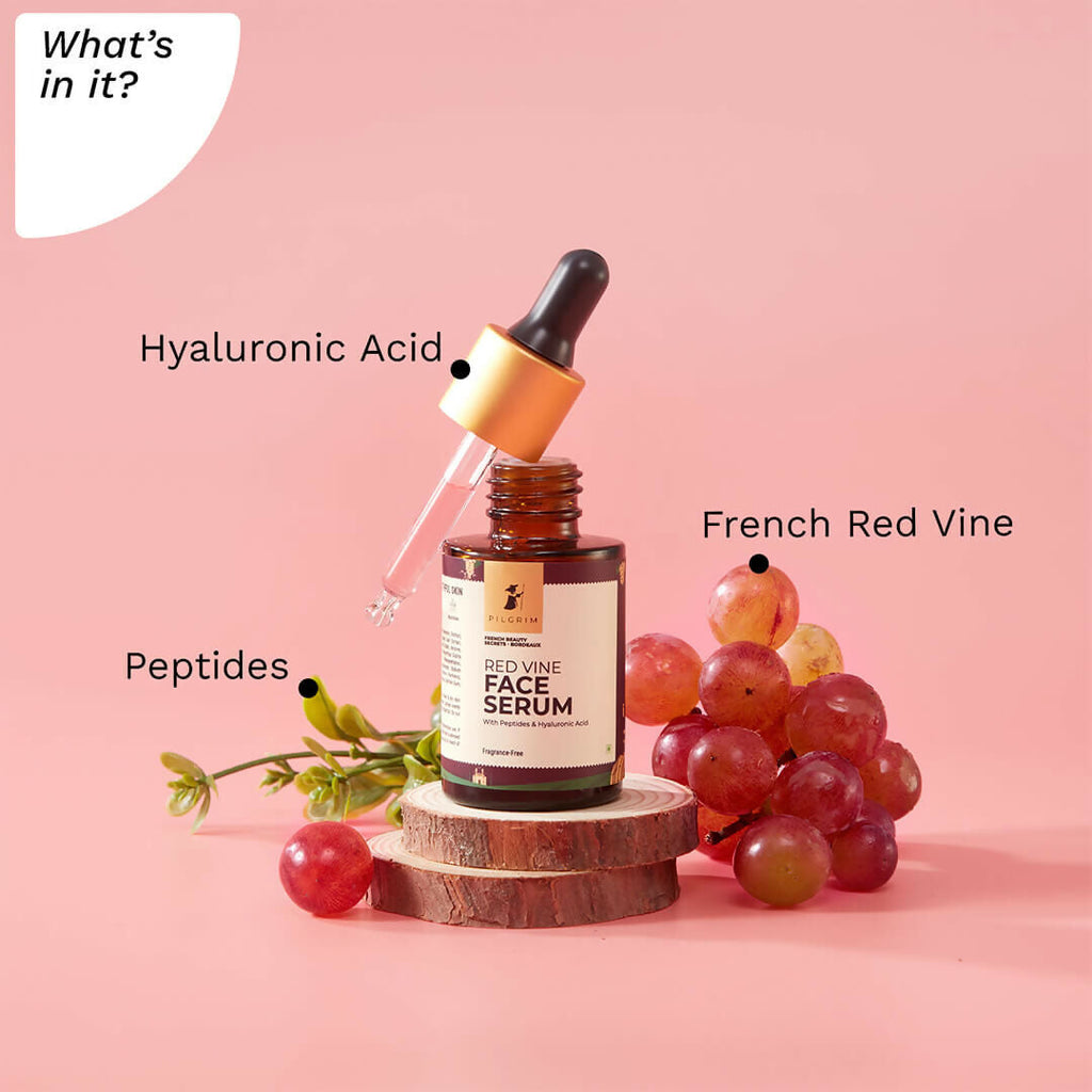 Pilgrim Red Vine Face Serum For Anti-Ageing | Grocsy
