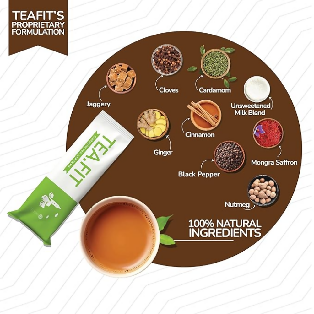 TeaFit Instant Jaggery Masala Tea Premix | Grocsy