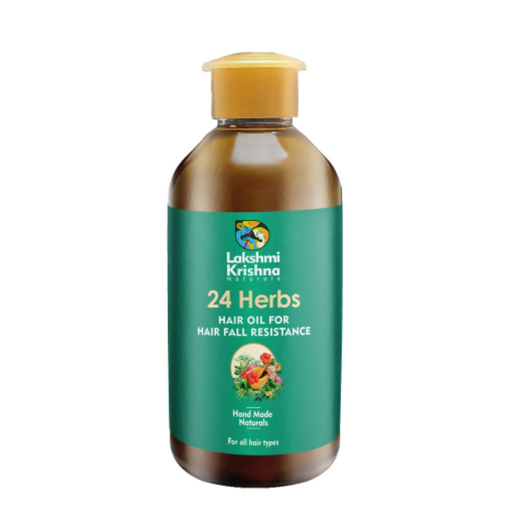 Lakshmi Krishna Naturals 24 Herbs Hair Oil For Hair Fall Resistance | Grocsy