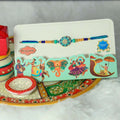 Indianvibez Designer Meenakari Work With Stone Rakhi | Grocsy