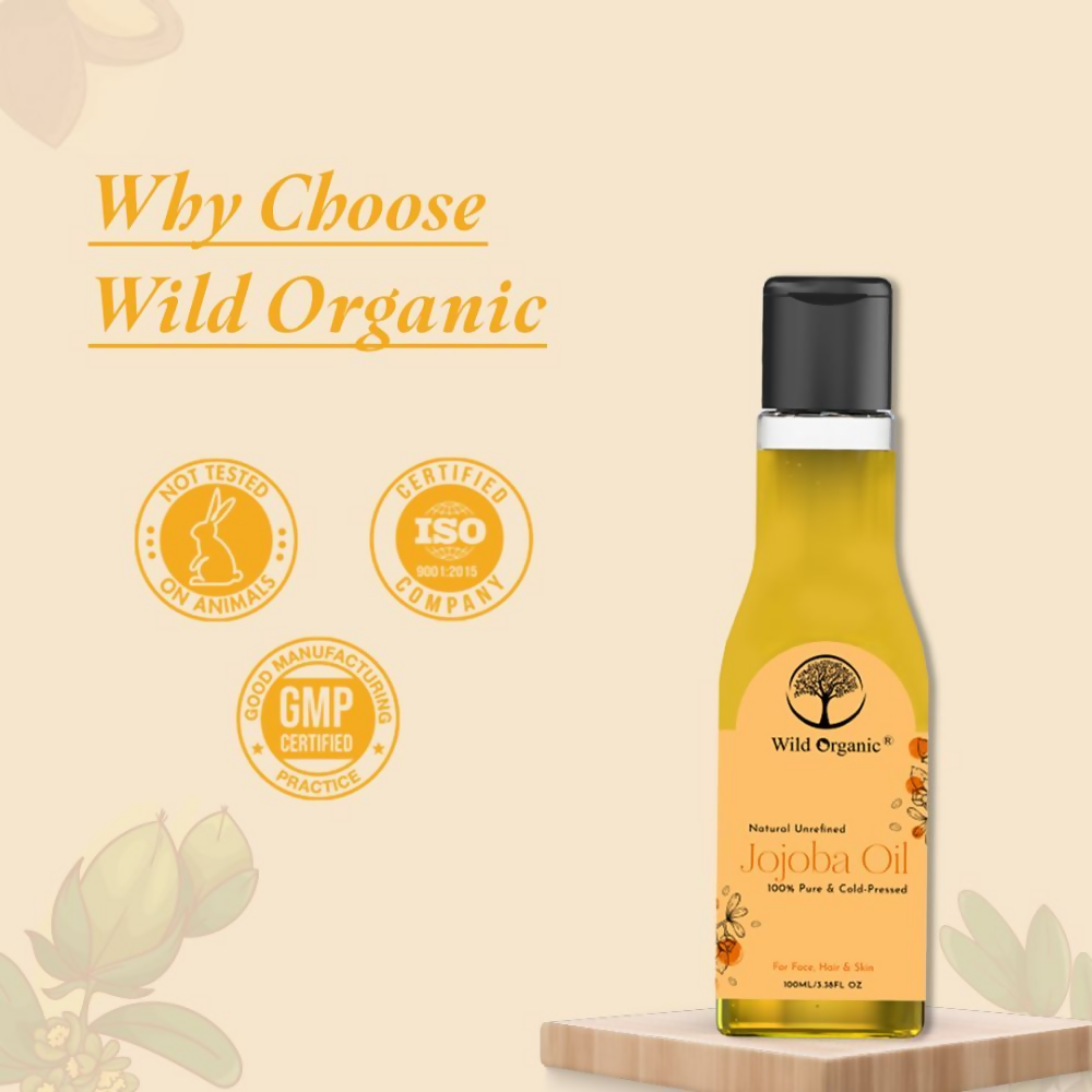Wild Organic Cold Pressed Unrefined Jojoba Oil | Grocsy