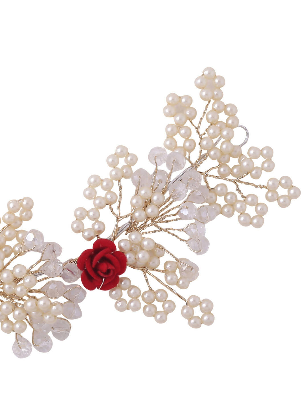 NVR Women's Embellished Beaded Hair Accessory Set | Grocsy