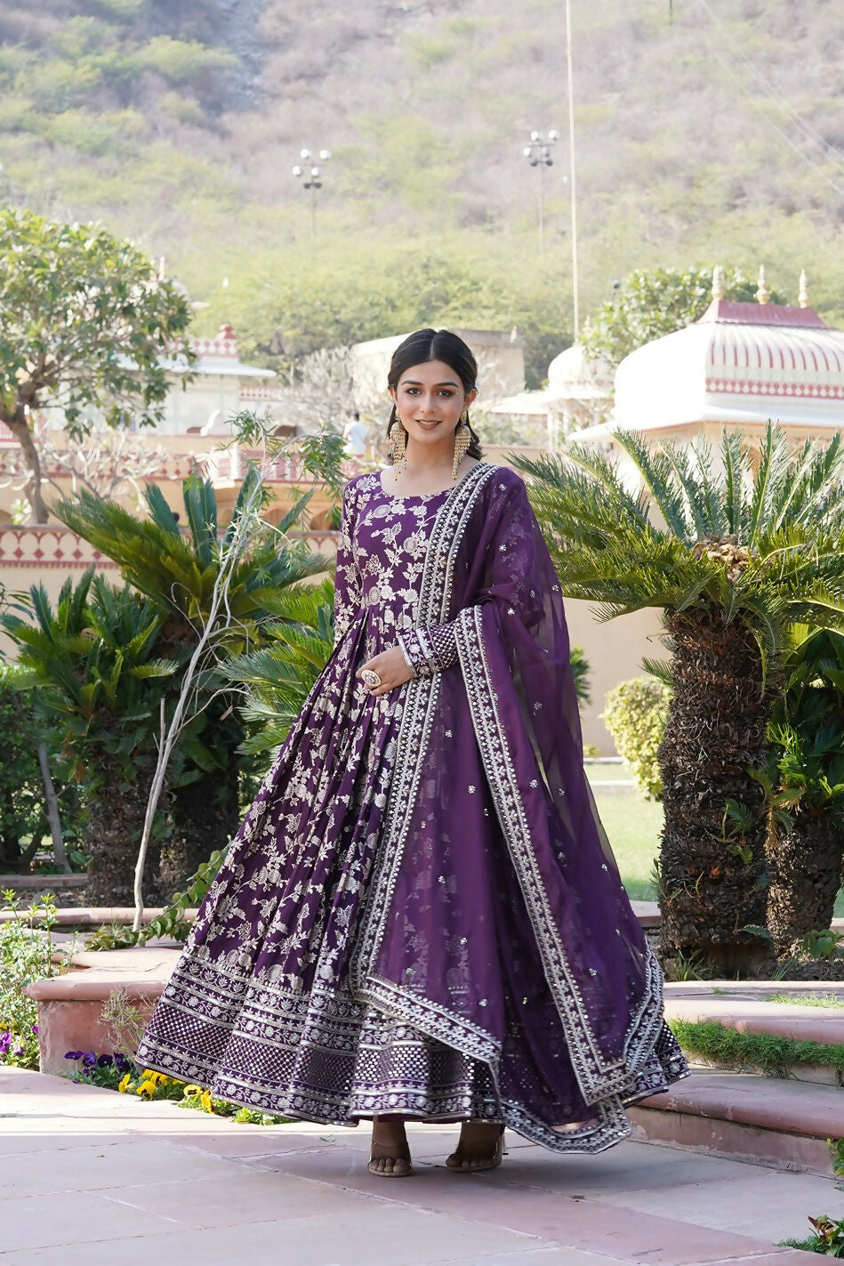 Joban Fashion Wine Viscose Jacquard Sequence Embroidery Work Kurta Set | Grocsy