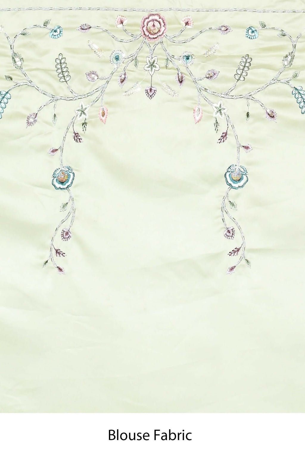 Green Satin Silk Sequence Embroidered With Stone Work Festive Saree - Nimaya Denzy | Grocsy