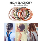 Bronson Professional Elastic Hair Rubber Bands Hair Ties Soft Stretchable Twin Colour | Grocsy