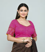 Joban Fashion Women's Pink Embroidered Stitched Blouse | Grocsy