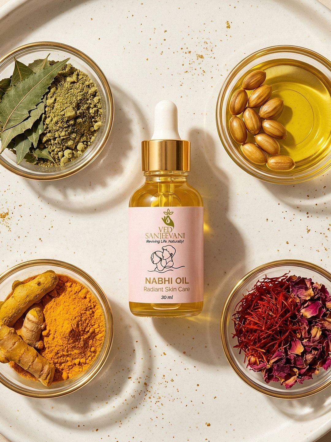 Ved Sanjeevani Radiant Skin Care Nabhi Oil | Grocsy
