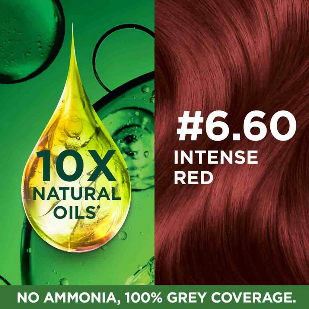 Garnier Color Naturals Creme Riche Hair Color - Shade 6.60 Intense Red | Grocsy