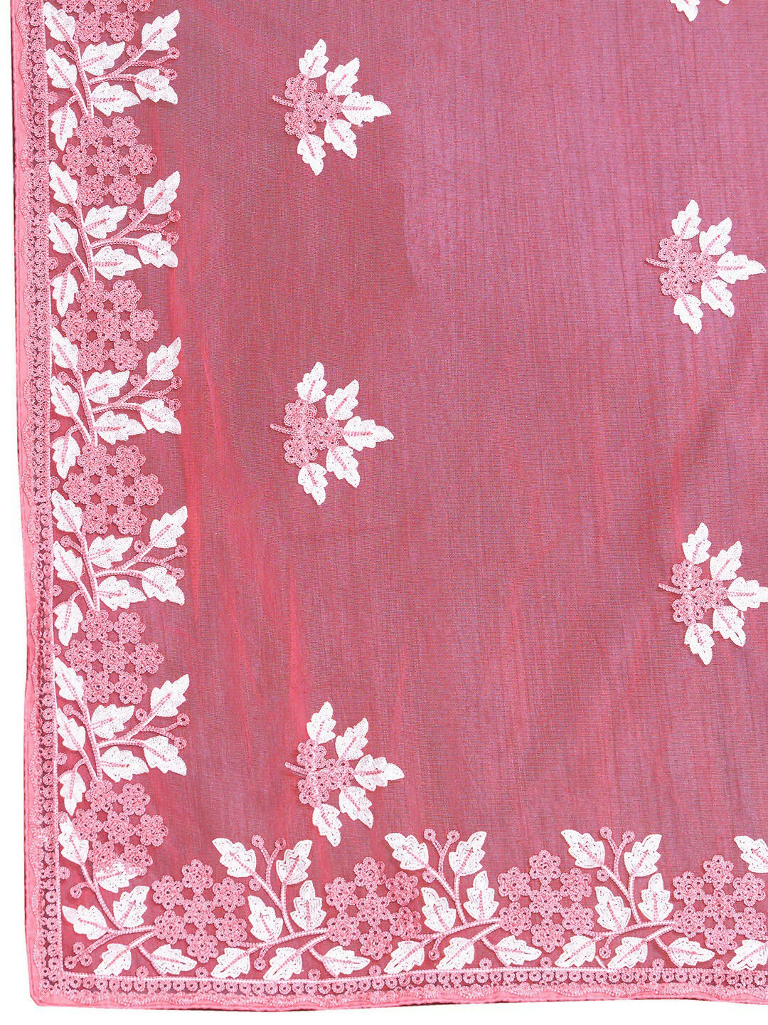Teeya Creation Womens Latest Stylish Party Wear Soft Net Saree-Peach | Grocsy