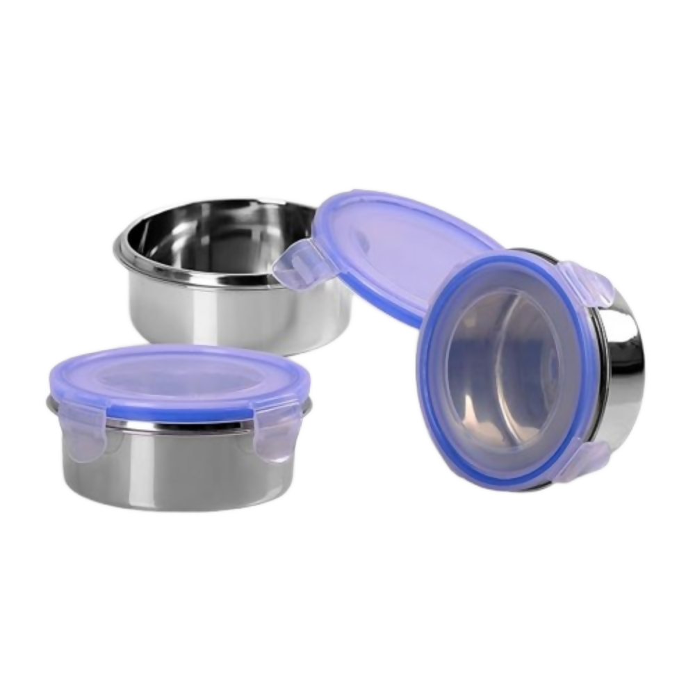 Sumeet Stainless Steel Airtight Containers With Leak Proof Lids | Grocsy