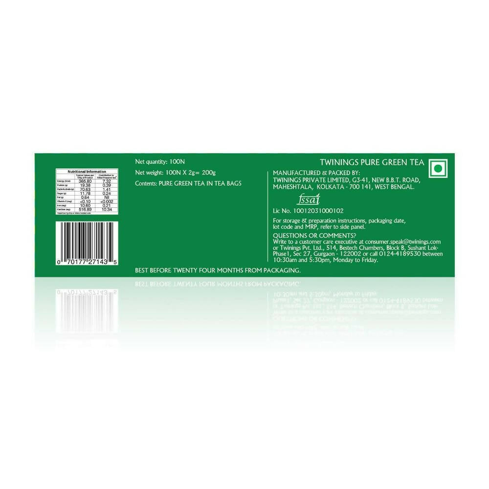 Twinings Pure Green Tea Teabags | Grocsy