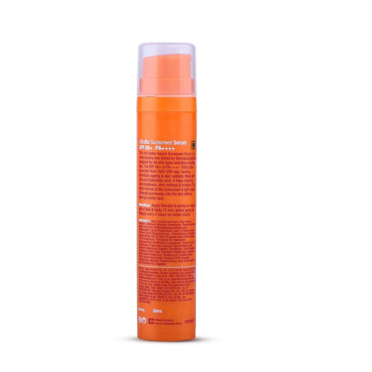 Lotus Herbals Safesun UltraRX Sunscreen Serum SPF 60 PA++++ | Grocsy