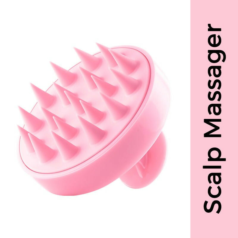 Nykaa Naturals Scalp Massager Brush For Blood Circulation & Natural Hair Growth - Pink | Grocsy