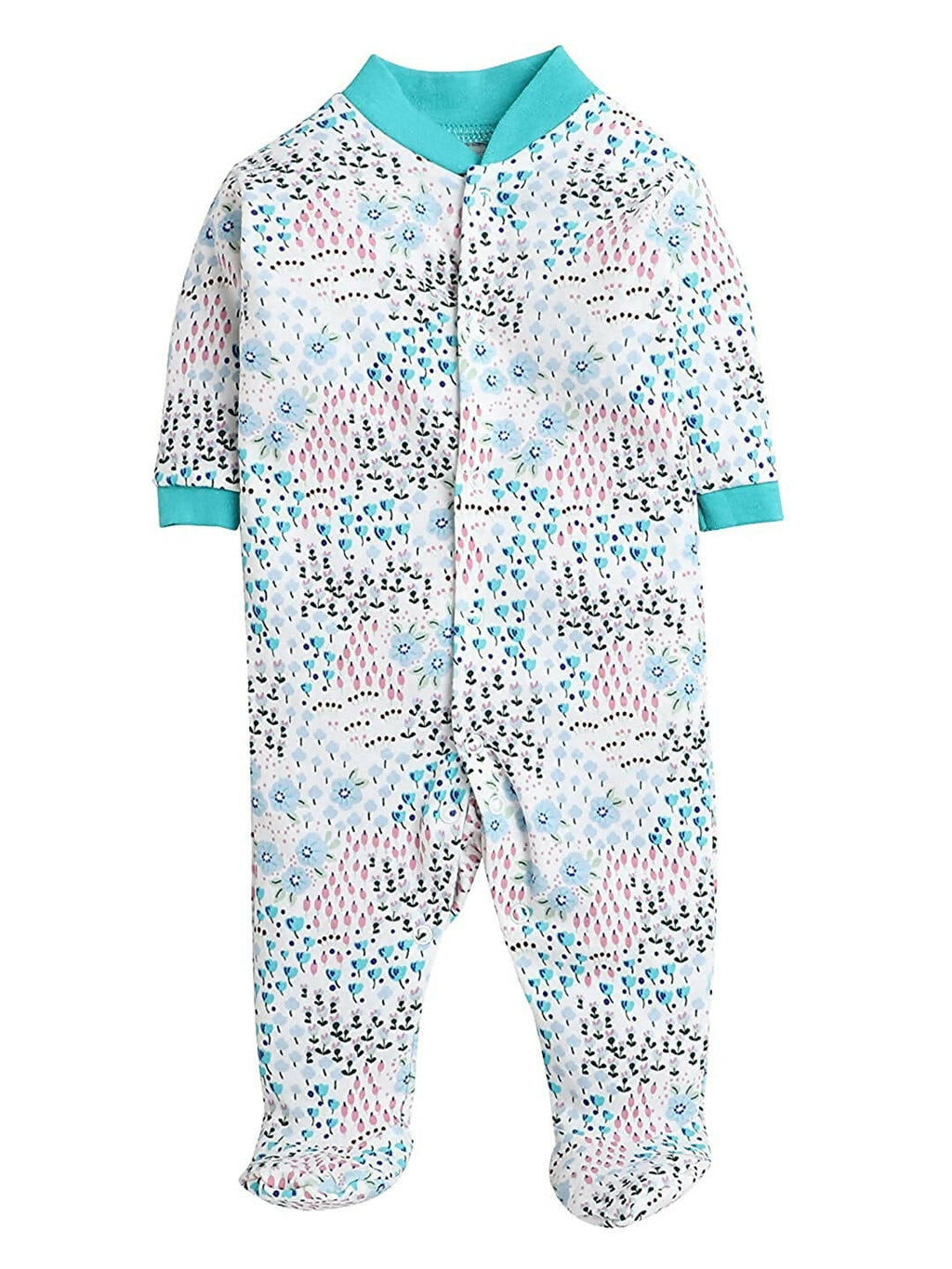 Daddy - G Rompers/Sleepsuits/Jumpsuit /Night Suits for New Born Babies - Mint Green | Grocsy