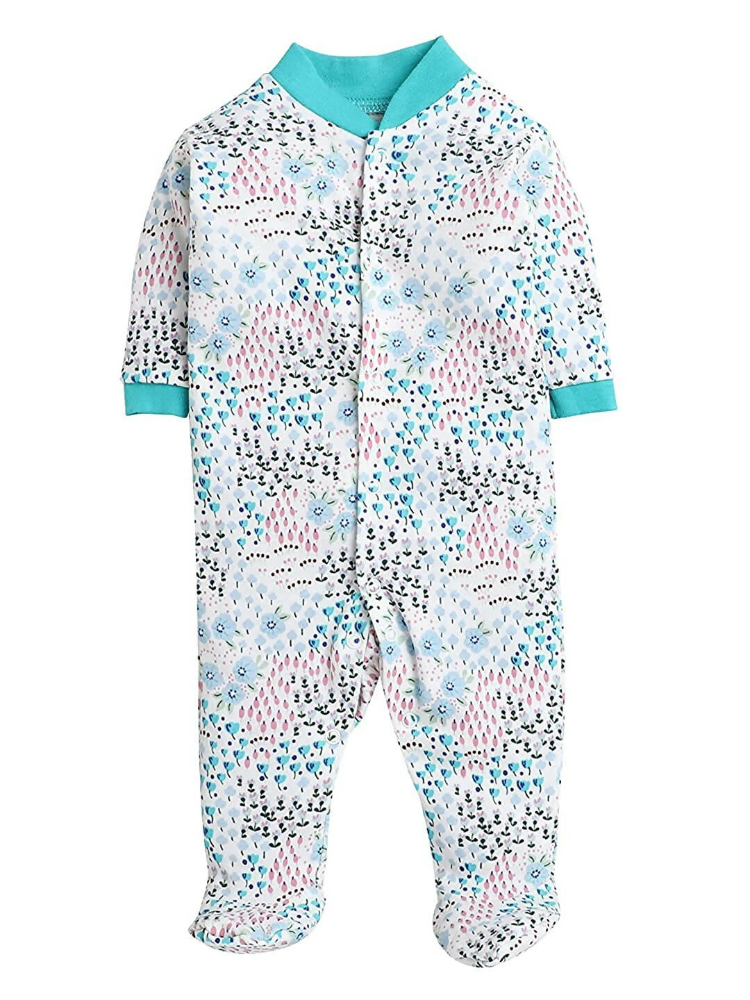 Daddy - G Rompers/Sleepsuits/Jumpsuit /Night Suits for New Born Babies - Mint Green | Grocsy