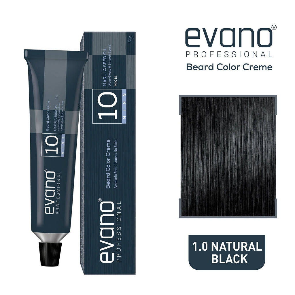 Evano Professional Beard Color For Men-Natural Black | Grocsy