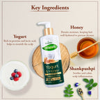 VI-JOHN Prakritik Yogurt & Honey Shampoo Cleanses Scalp, Made With 100% Natural Bio Actives | Grocsy