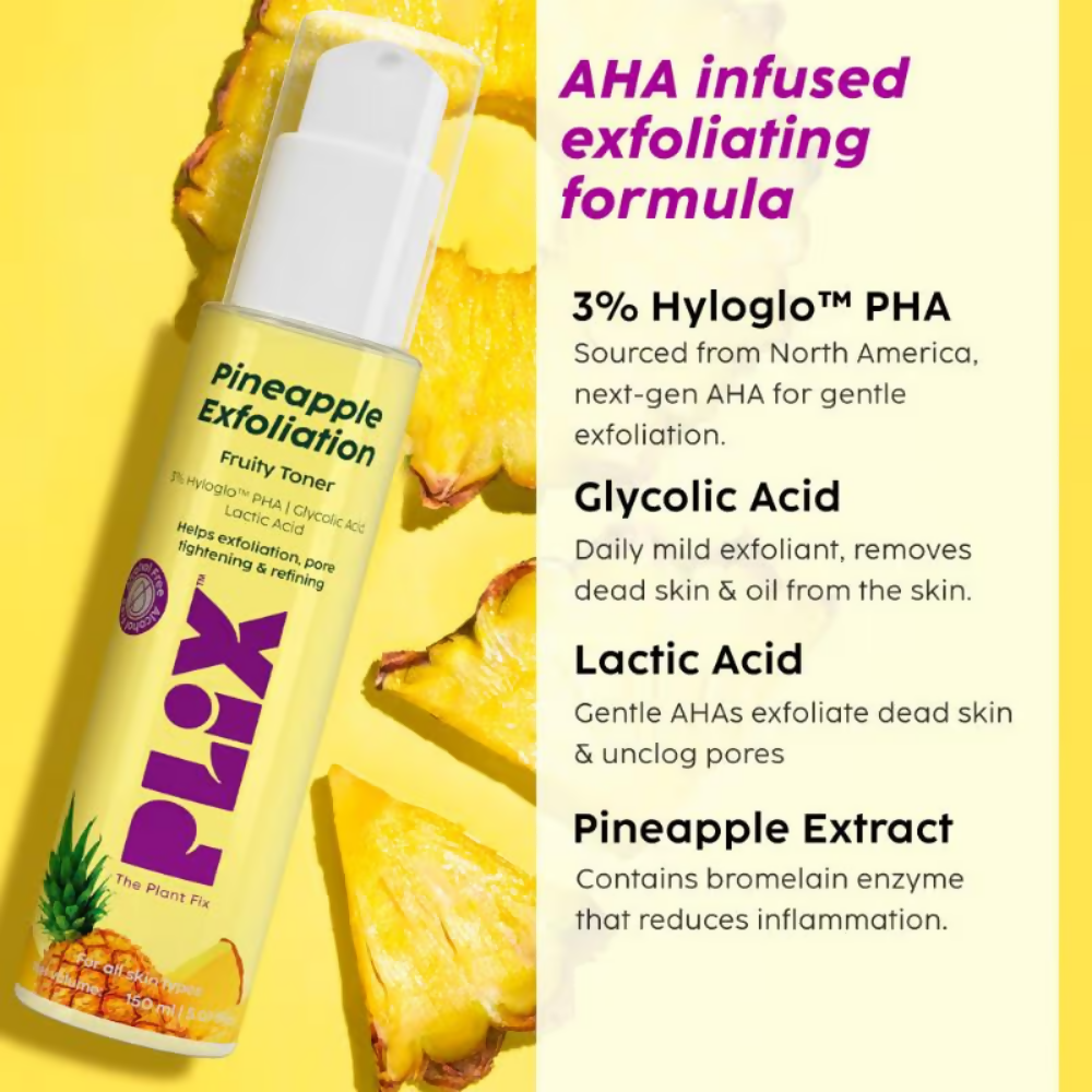 PLIX The Plant Fix Pineapple Depigmentation Regime With Fruity Toner & Cleanser | Grocsy