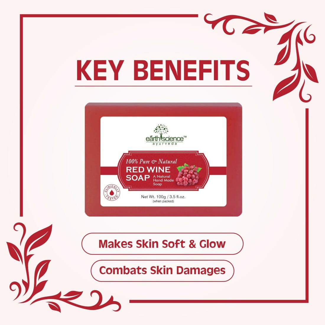 Earth Science Ayurveda Red Wine Bath Soap | Grocsy