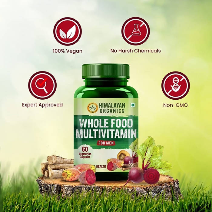 Himalayan Organics Whole Food Multivitamin For Men Vegetarian Capsules | Grocsy