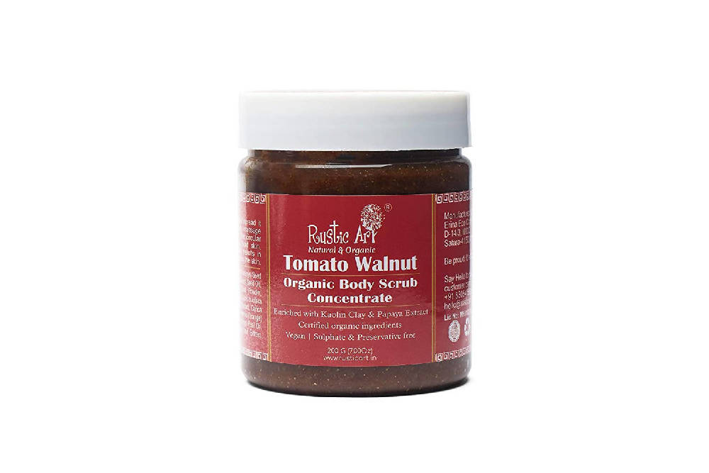 Rustic Art Tomato Walnut Organic Body Scrub Concentrate | Grocsy