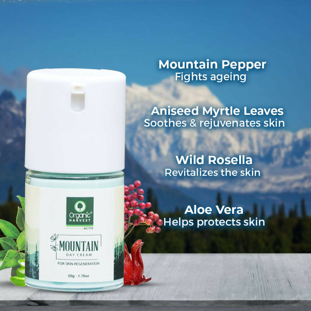 Organic Harvest Mountain Day Cream For Skin Regeneration | Grocsy
