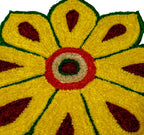 Kundan HandiKrafts Yellow Rangoli Mat - Readymade | Grocsy