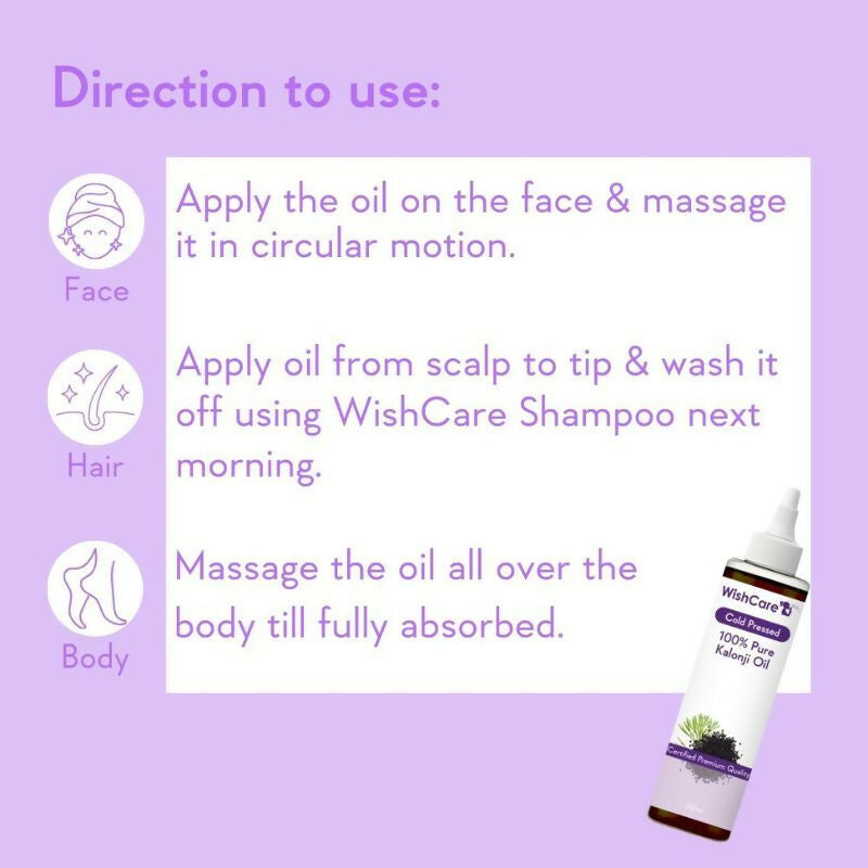 Wishcare 100% Pure Cold Pressed Castor Oil & Kalonji Black Onion Seed Oil Combo | Grocsy