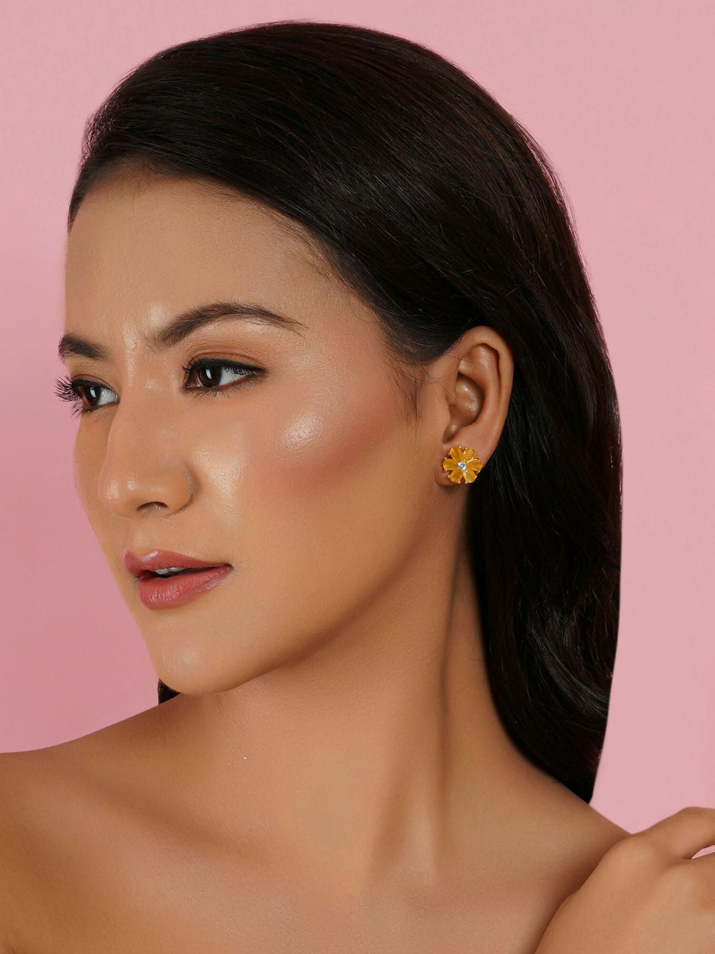 stone stud (yellow) - Ruby Raang | Grocsy