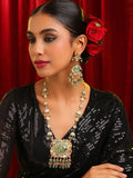 Ruby Raang Kundan Haar With Matching Earrings | Grocsy