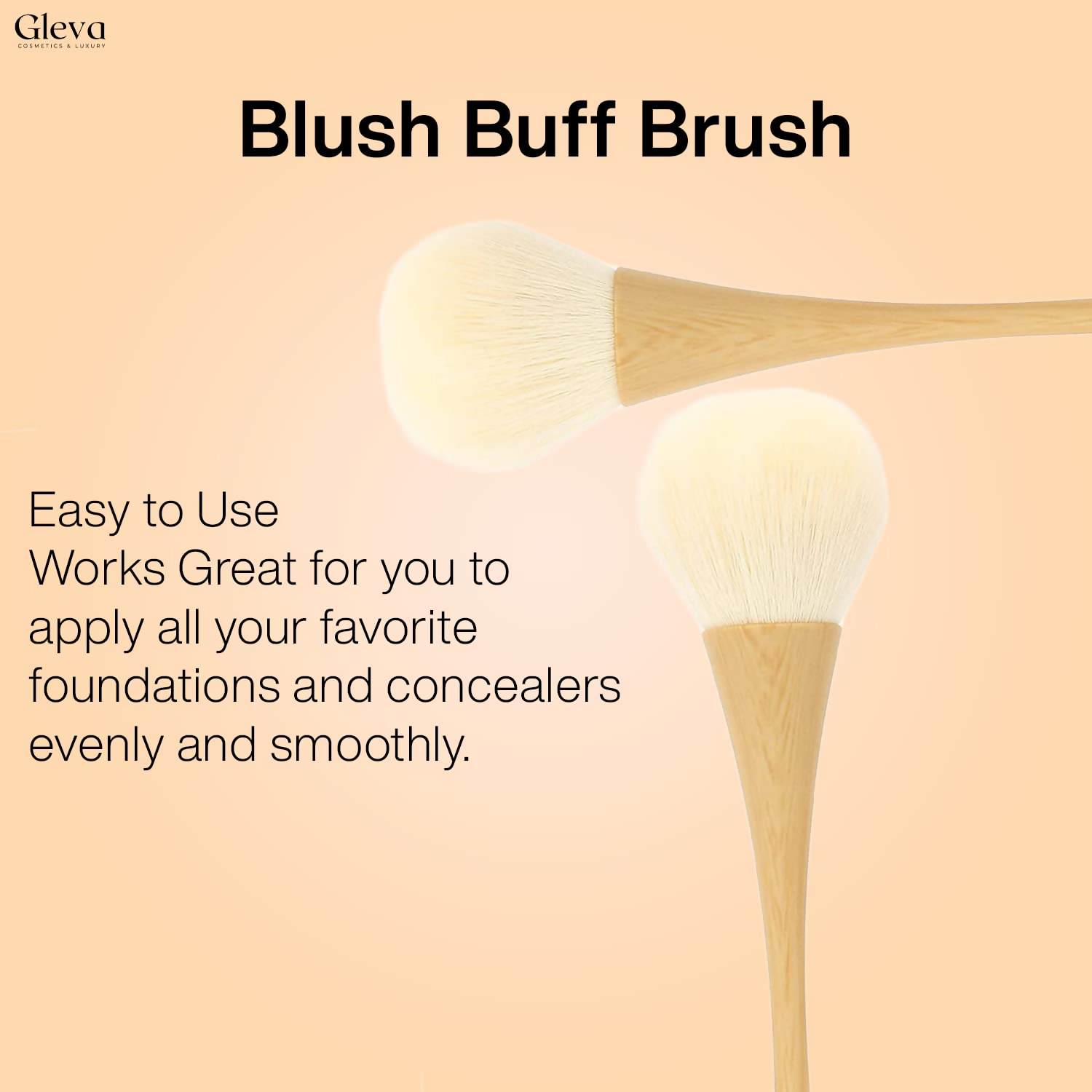 Gleva Ultimate Blend Makeup Brush - Light Wood | Grocsy