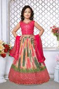Kids Functional Designer Multi Chinon Lehenga Choli - Aaradhna | Grocsy