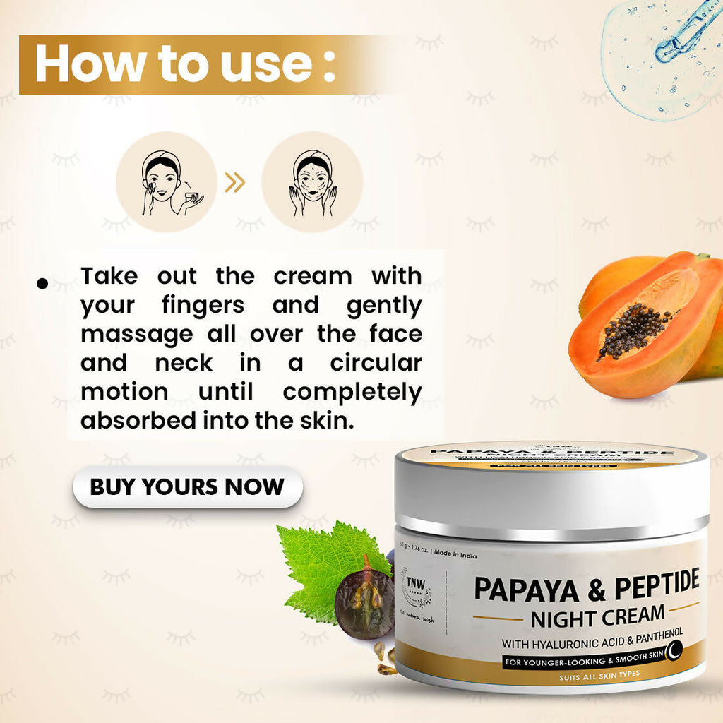 The Natural Wash Papaya & Peptide Night Cream | Grocsy