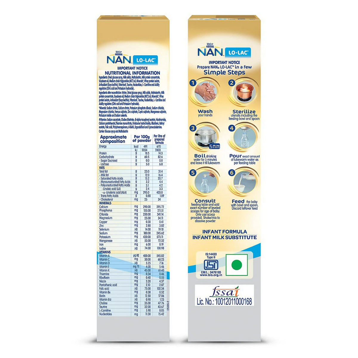 Nestle Nan Lo-Lac Infant Formula Powder (Up to 24 Months) | Grocsy