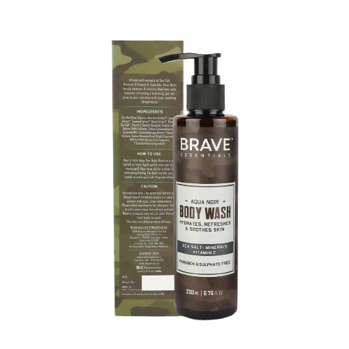 Brave Essentials Aqua Noir Body Wash | Grocsy