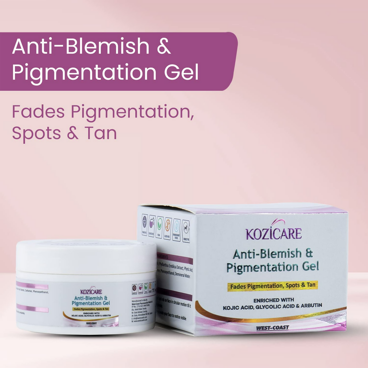 Healthvit Kozicare Anti-Blemish & Pigmentation Gel | Grocsy