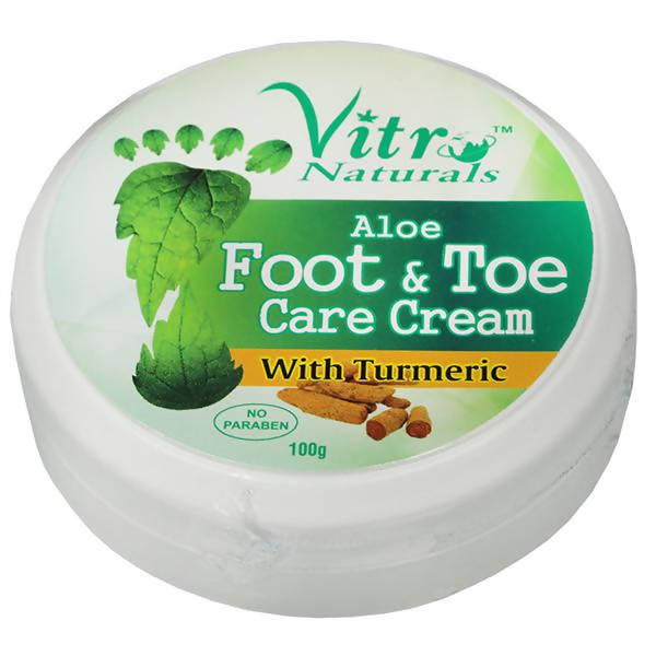 Vitro Naturals Aloe Foot & Toe Care Cream With Turmeric | Grocsy