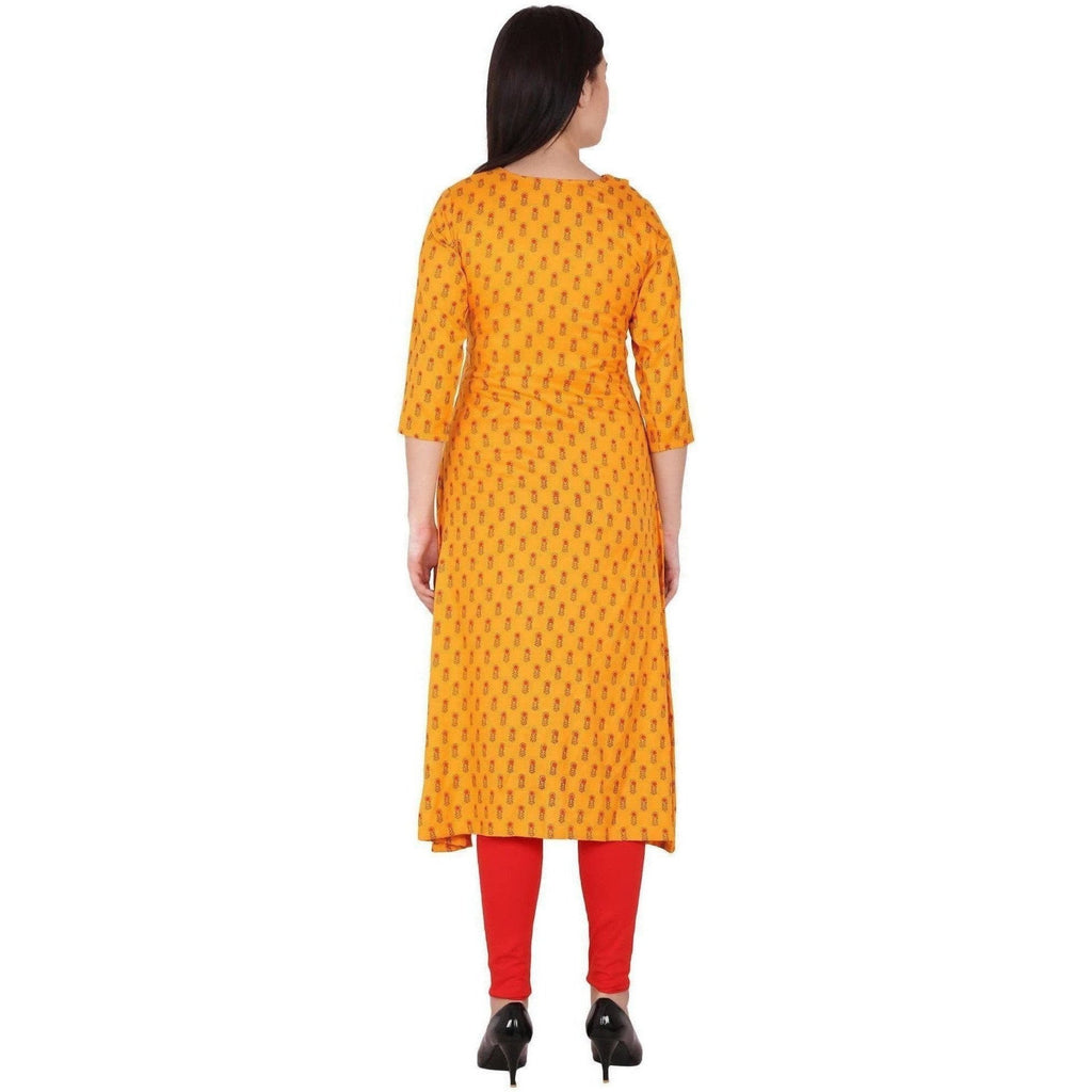 Kanoor Women's Multi Rayon A-Line Kurti | Grocsy
