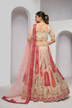 Kesar Fab Chiku Silk Embroidered Lehenga | Grocsy