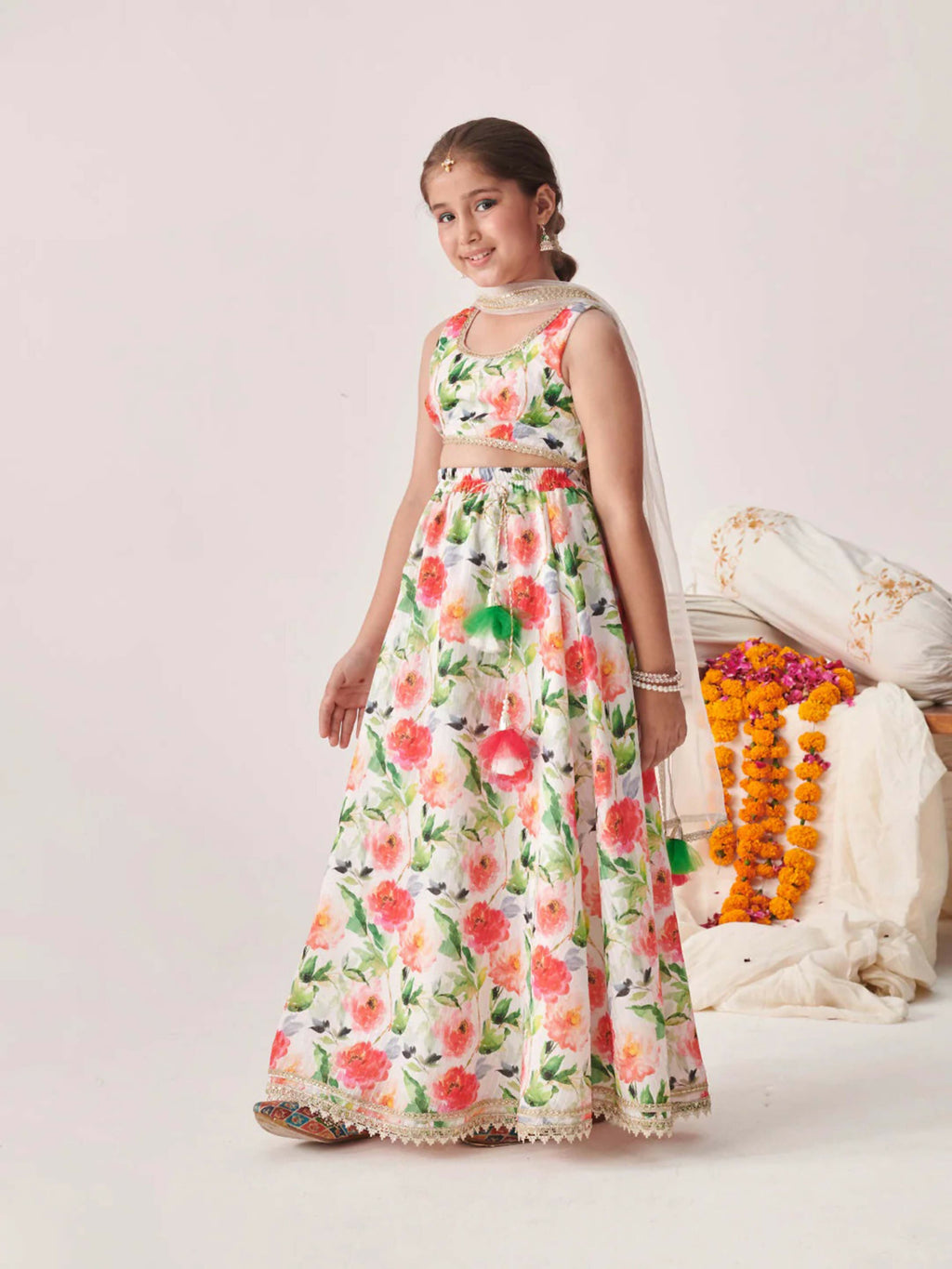 Joban Fashion Girl's Multi Color Lehenga Choli | Grocsy