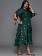 Ahalyaa Women's Traditional wear Ethnic Dress - Green | Grocsy