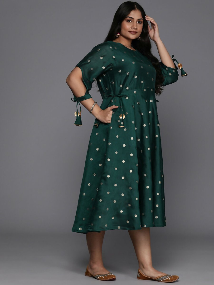 Ahalyaa Women's Traditional wear Ethnic Dress - Green | Grocsy
