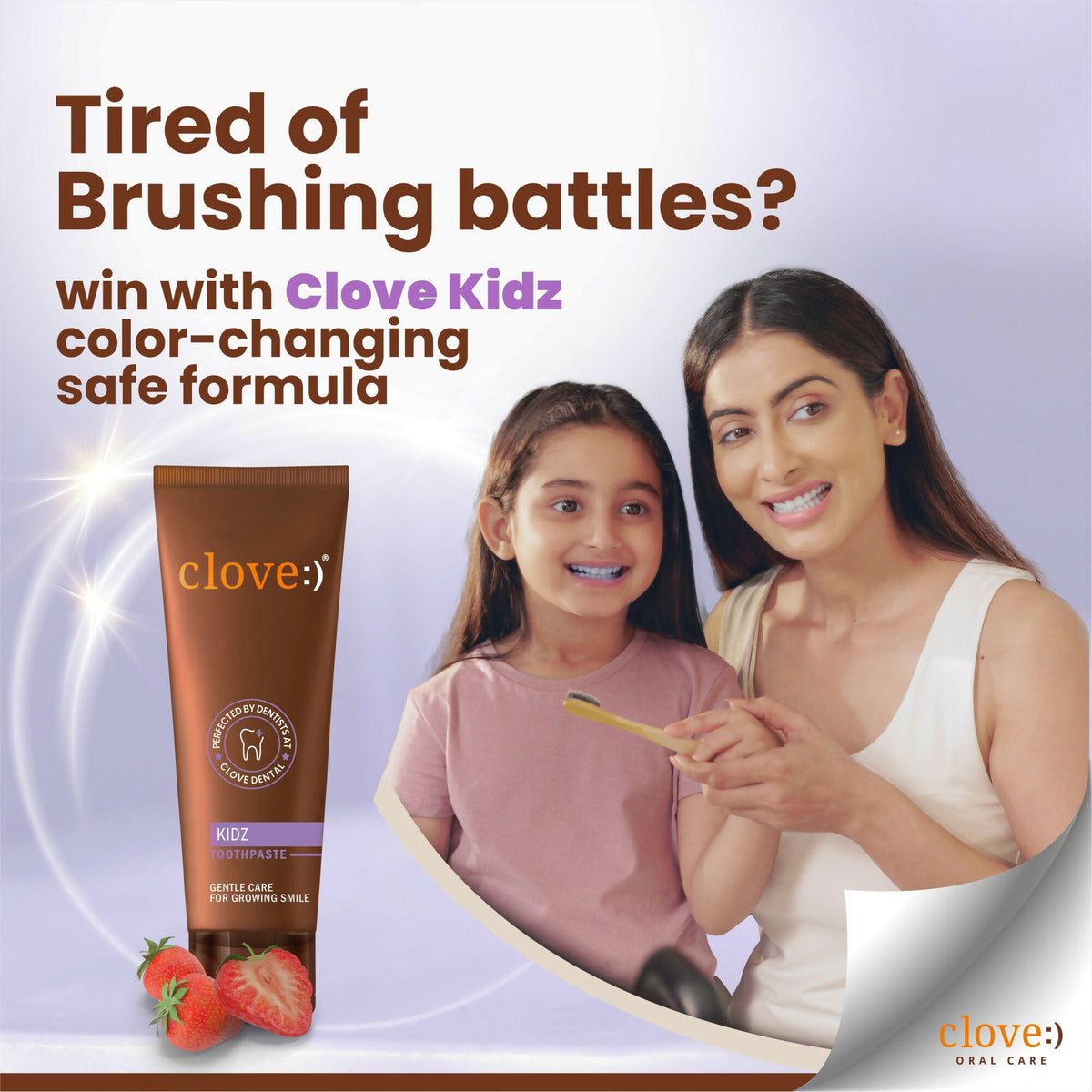Clove Kids Toothpaste (3+years) Natural Strawberry Flavour | Grocsy