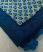 Blue Jute Silk Woven Design Saree with Unstitched Blouse - A2M | Grocsy